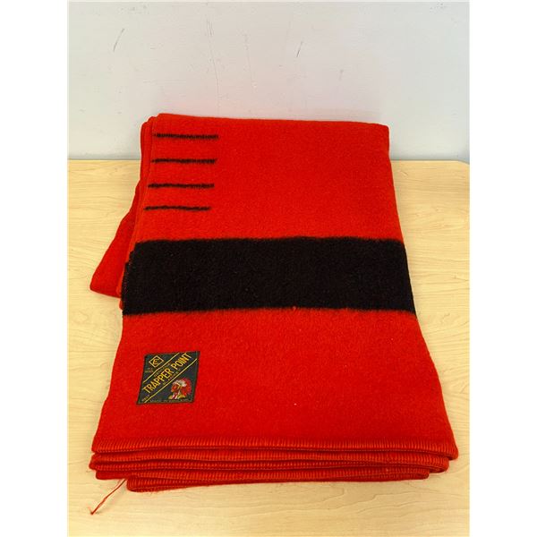 Eaton's Wool Genuine 4 Point Blanket - could use cleaning, some use marks - About 86x72"