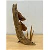 Image 4 : Norm Peterson (Winnipeg) Hand Crafted Wooden Bird Sculpture 11" see all photos
