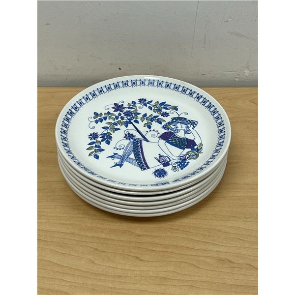 7 Mid Century Lotte Figgjo Turi-Design (Norway) 6.75" Side Plates - good used condition