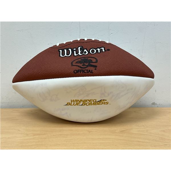 Winnipeg Blue Bombers Wilson CFL Football - autographs have faded - doesn't seem to hold air