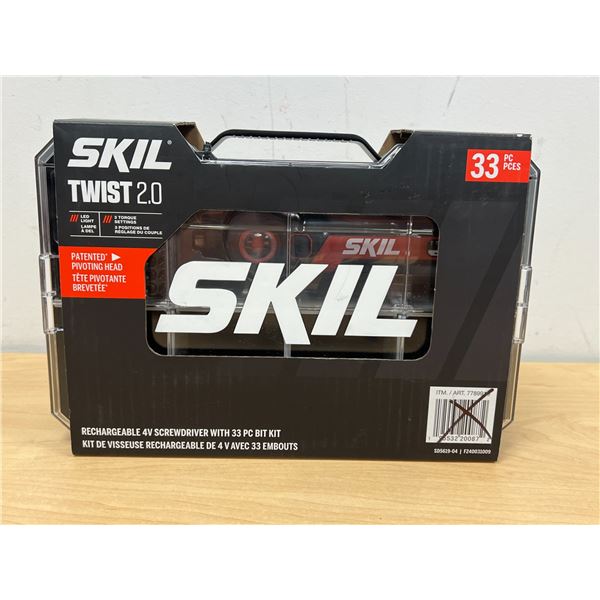 New Sealed Skil Twist 2.0 Rechargeable Screwdriver & 33 Bit Set