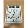 Image 1 : Twemco German Movement Quartz Wall Flip Clock Calendar BQ-12 (Approx: 12x15")