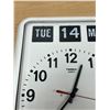 Image 4 : Twemco German Movement Quartz Wall Flip Clock Calendar BQ-12 (Approx: 12x15")