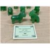 Image 3 : Complete Set Hand Sculpted Jade Glass "The Guardians of the Ming Dynasty" Mini Figurines