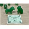Image 4 : Complete Set Hand Sculpted Jade Glass "The Guardians of the Ming Dynasty" Mini Figurines