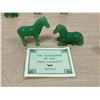 Image 5 : Complete Set Hand Sculpted Jade Glass "The Guardians of the Ming Dynasty" Mini Figurines