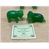 Image 6 : Complete Set Hand Sculpted Jade Glass "The Guardians of the Ming Dynasty" Mini Figurines