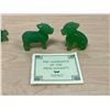 Image 7 : Complete Set Hand Sculpted Jade Glass "The Guardians of the Ming Dynasty" Mini Figurines