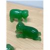 Image 8 : Complete Set Hand Sculpted Jade Glass "The Guardians of the Ming Dynasty" Mini Figurines