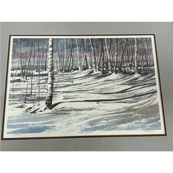 Orris Steinburg "Winter Birches" 74/350 Framed Art - Frame: 27.5 x 21.5"