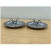 Image 1 : 2 "Pincherette" Vintage Ashtrays / Trinket Holders - Alligators & Hippos - 4.5"