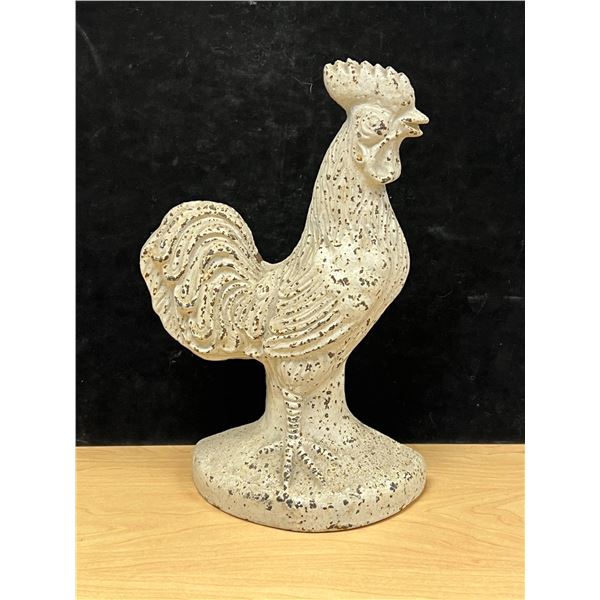 Cast Metal Rooster Chicken Doorstop as pictured - Approx: 12.25"T 7"W