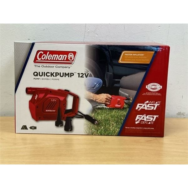 New Coleman Quickpump 12V Inflate / Deflate - see all photos for details