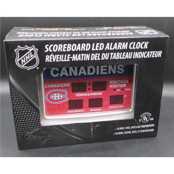 MONTREAL CANADIENS - "SCOREBOARD" ALARM CLOCK (7" X 10")