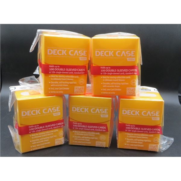 5x Yellow Ultimate Guard Deck Boxes