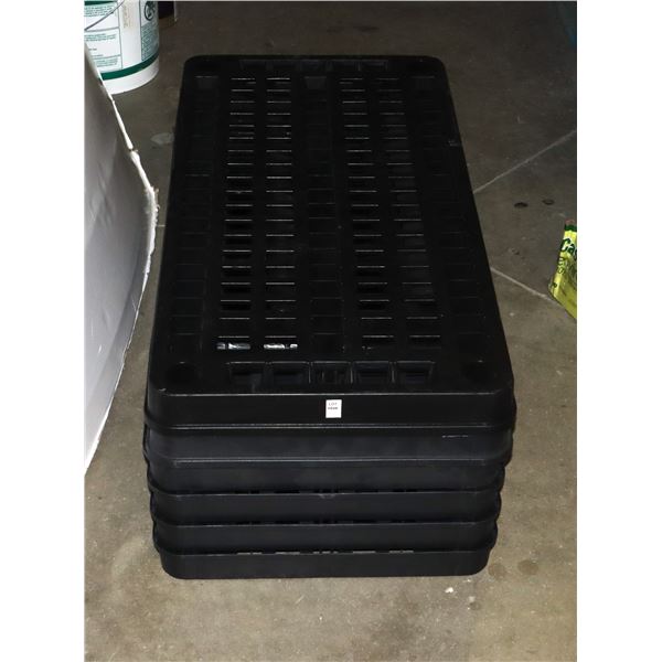 STACK OF HEAVY DUTY PLASTIC SHELVING