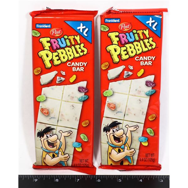 TWO 125G FRUITY PEBBLES CANDY BARS XL