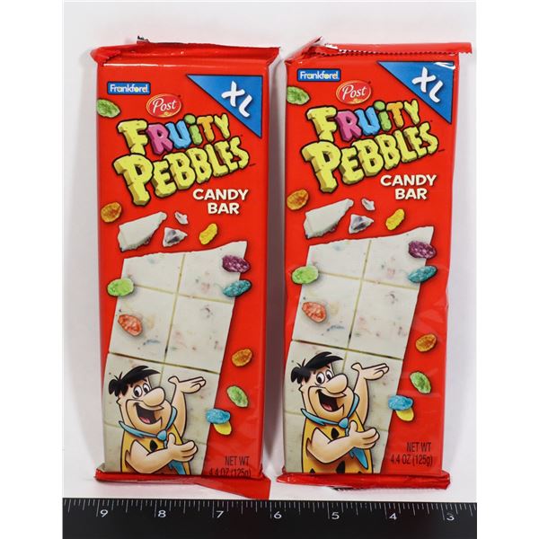 TWO 125G FRUITY PEBBLES CANDY BARS XL