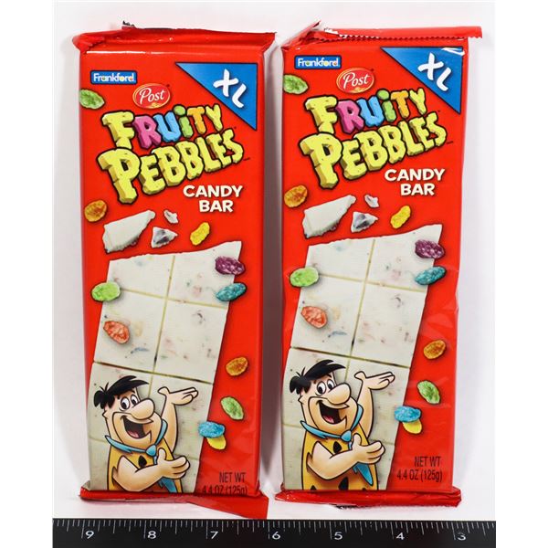 TWO 125G FRUITY PEBBLES CANDY BARS XL
