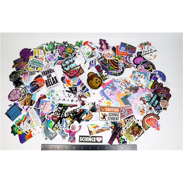 HUGE PILE COUPLE HUNDRED SKATER STICKERS ALL NEW