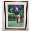 Image 1 : FRAMED DOUBLE MATTED GOLFER PICTURE