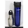 Image 1 : 2 NEW STAINLESS STEEL WATER BOTTLES