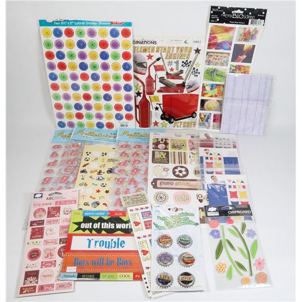 SCRAPBOOKING CRAFTING STICKER LOT