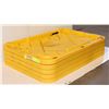 Image 1 : LOT OF X5 YELLOW TOTE LIDS (20 1/4" X 30 1/4")