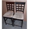 Image 1 : TWO TALL CHAIRS (SEAT HEIGHT APPROX 25")