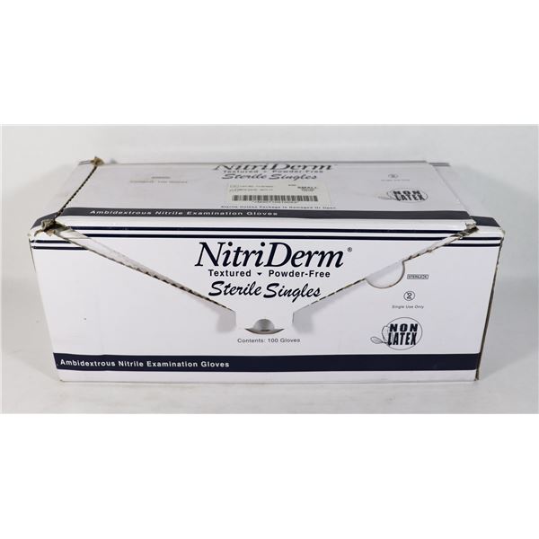 100PC CASE OF NITRIDERM STERILE SINGLES