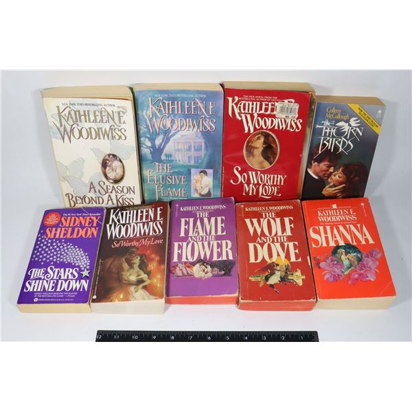 FLAT OF ASSORTED SOFTCOVER ROMANCE BOOKS