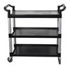 Image 2 : Black Plastic Bussing Cart with 19.5" x 31" Tray Size, Omcan 43069 &R5-1