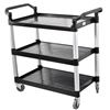 Image 3 : Black Plastic Bussing Cart with 19.5" x 31" Tray Size, Omcan 43069 &R5-1