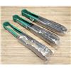 Image 2 : 9" Stainless Spring Tongs, Green - Lot of 3 &ARS-61/CC3