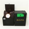 Image 1 : Brand New Mans Rose Gold Leather Bulova Watch 