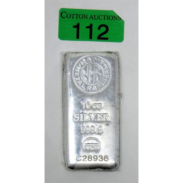 10 Oz .999 Silver Nadir Mint Bar 