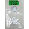 Image 1 : Two 1/2 Oz. .9999 Silver 2006 Canada Wolf Coins
