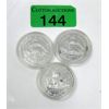 Image 1 : Three 1979 Canadian 50% Silver Dollar Coins