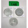 Image 1 : Two 1979 & One 1981 Canada 50% Silver Coins