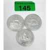 Image 1 : Three 1979 Canadian 50% Silver Dollar Coins