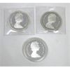 Image 2 : Three 1980s Canadian 50% Silver Dollar Coins