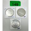 Image 1 : 3 Canadian One Dollar 50% Silver Dollar Coins 