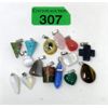 Image 1 : 15 Polished Gemstone Pendants