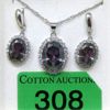 Image 1 : New .925 Silver Mystic Topaz Necklace & Earrings Set