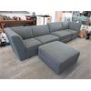 Image 1 : 2 Piece Grey Sectional Sofa With Ottoman