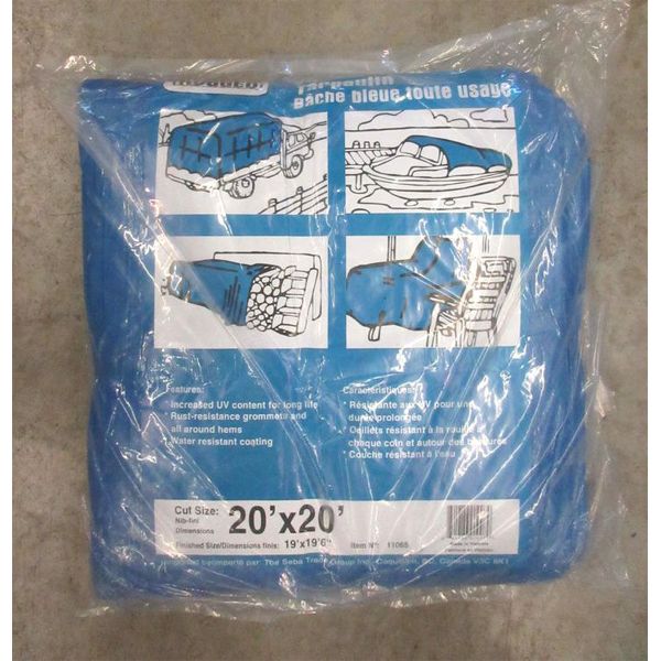 New 20' x 20' Western Rugged Blue Poly Tarp