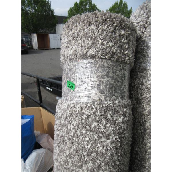 5' x 7' Grey Speckled Shag Area Carpet