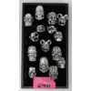 Image 1 : 15 New Metal Biker Style Rings - Assorted Sizes