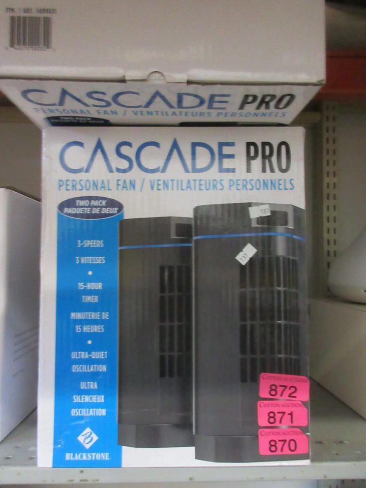 Cascade Box Fans Pack of 2 Cascade Pro Personal Oscillating Fans