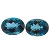 Image 1 : Natural Brazil London Blue Topaz Pair 8x6 MM - FL